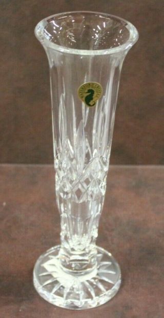 Waterford Lismore Lead Crystal Bud Vase,  108742,  9 " Tall,