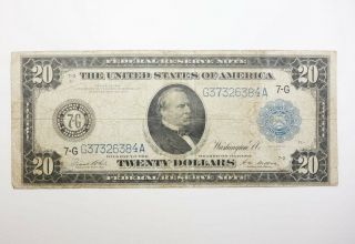 Estate Found United States Series 1914 Large Size $20 Federal Reserve Note