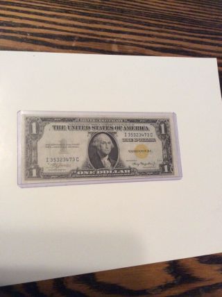 1935a $1 Yellow Seal Silver Certificate North Africa