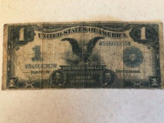 1899 Black Eagle One Dollar $1 Silver Certificate Note Large Bill Lincoln Grant