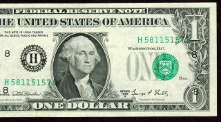 ((error))  $1 1969 D Federal Reserve Note ( (misaligned))  Currency
