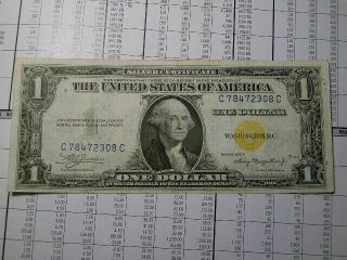 1935 A Series $1.  Silver Certificate North Africa Yellow Seal.  Looks Vf,