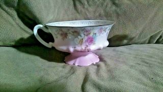 Vintage Antique Rs Prussia Pink Flowers Handle Tea Cup
