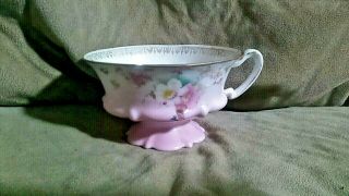 Vintage Antique RS Prussia Pink Flowers Handle Tea Cup 2
