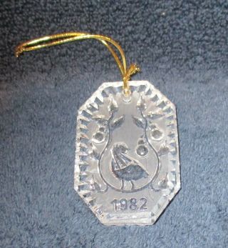 Waterford [ 12 Days Christmas Ornament 1982 Partridge In A Pear Tree ]