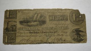 $1 1832 Tiverton Rhode Island Ri Obsolete Currency Bank Note Bill Fall River