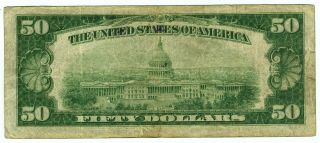 FR.  2102 - A 1934 $50 Federal Reserve Note Boston Light Green Seal 2