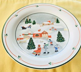 Sango Silent Night Footed Candy Dish 3900 Round 7.  5” Joan Luntz Christmas