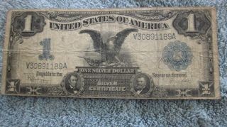 Series 1899 $1 Black Eagle Silver Certificate Circulated, .