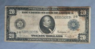 $20 Dollar Federal Reserve Large Size Note 1914 $20 Dollars