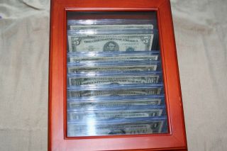 U.  S.  $1,  $5,  & $10 Silver Certificates With Case