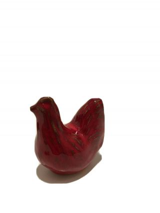 Ida Bolick Red Pottery Baby Chick - Owens Pottery Seagrove Nc