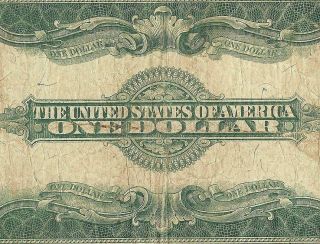 LARGE 1923 $1 DOLLAR BILL 6 DIGIT SILVER CERTIFICATE NOTE OLD PAPER MONEY 2