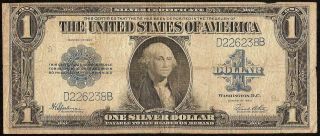 LARGE 1923 $1 DOLLAR BILL 6 DIGIT SILVER CERTIFICATE NOTE OLD PAPER MONEY 3