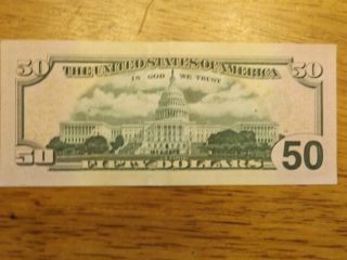 VERY FANCY SERIAL NUMBER 2009 $50 DOLLAR BILL JD 66822699 A VISIBLY UNCIRCULATED 3
