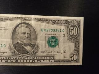 Series 1990 $50 Federal Reserve Note York Circulated 3