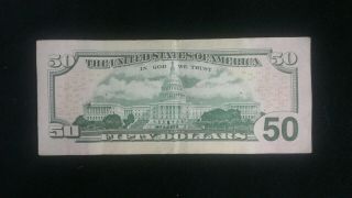 2009 $50 FRN Fancy Serial Number Significant Date In History Landing At Kips Bay 3