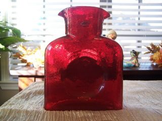 Blenko 2019 Ruby Red Art Glass 384 Water Bottle