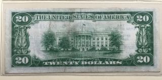 1929 $20 Dollar federal reserve bank note 2