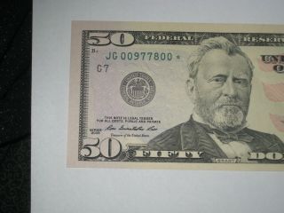 2009 $50 star note BOOKENDS,  CRISP NEAT PRICE TO SELL LOW 3