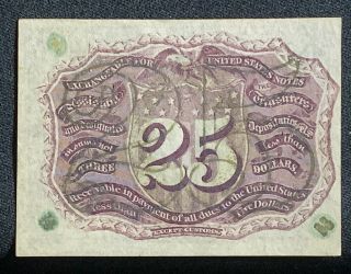 1863 2nd Issue 25 Cent Fractional Currency AU FR 1286 Mr.  C 2