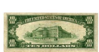 1934 - A $10 Silver Certificate Yellow Seal Note North African Issue 2