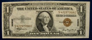 Us 1935 - A $1 Silver Certificate Hawaii Au - Unc