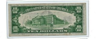 1934 A $10 North Africa Yellow Seal Silver Certificate
