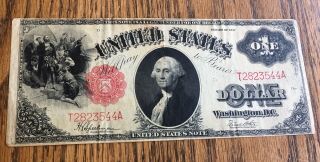 1917 $1 United States Large Size United States Note - Washington,  Dc - Detail