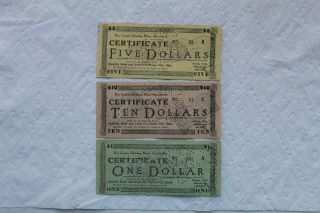 Usa Depression Scrips,  Ponca City,  Oklahoma,  1933,  1 Dollar,  5 Dollars,  10 Dolla