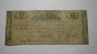$1 1813 Salisbury Vermont VT Obsolete Currency Bank Note Bill VT Glass Factory 2