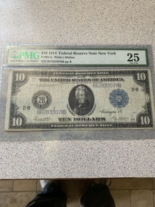 $10 1914 Federal Reserve Note York