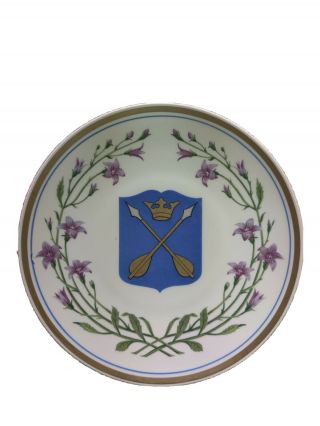 Vintage Rmr Upsala Ekeby Sweden Gefle Plate/plaque " Dalarna "