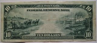 1914 Series $10 TEN DOLLAR FEDERAL RESERVE LARGE SIZE NOTE BLUE SEAL 2