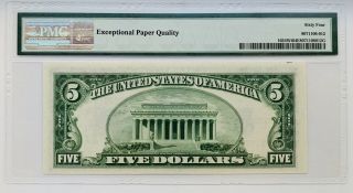 1934 D $5 Blue Seal Federal Reserve Bank Note Uncirculated Grade 64 EPQ 2