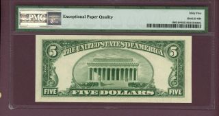 FR.  1963 B $5 1950B Federal Reserve York PMG 65 EPQ STAR 2