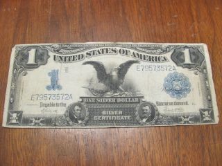 Series Of 1899 One Dollar Silver Certificate Black Eagle Note E79573572a