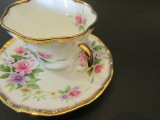 Vintage Queen ' s Fine Bone China Teacup and Saucer - Rosina China Co.  Ltd. 3