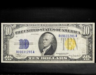 1934 - A $10 North Africa Silver Certificate ✪ Ch - Vf ✪ Choice Very Fine ◢trusted◣