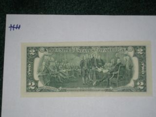 2009 $2 star note rare,  128,  000 printed,  crisp low number 2