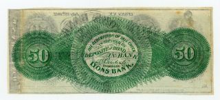 1862 50c M.  S.  & H.  J.  Leach - Lyons,  YORK Merchant Scrip at Lyons Bank 2