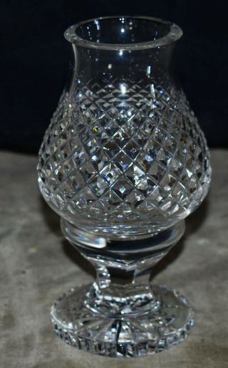 Waterford Cut Crystal Candle Lamp W/hurricane Shade - Size