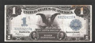 BLACK EAGLE $1 1899 SILVER CERT.  NO PINHOLES OR TEARS 2