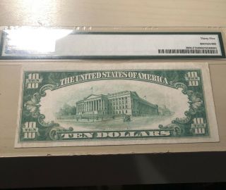 1928 $10 Note Atlanta Fr.  2000 - F FA Block Tate PMG 35 Choice Vf 2