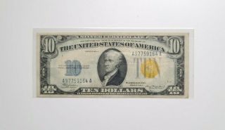 1934 A - $10 North Africa Silver Certificate - In A Mylar Archival Holder