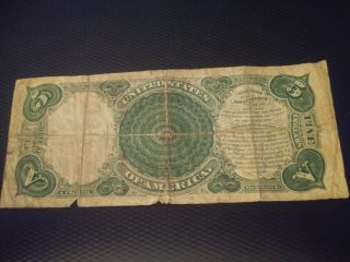 Large $5 Dollars Us Note 1907 2