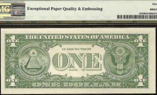 1957A $1 DOLLAR NEAR SOLID 8880 8881 LADDER SILVER CERTIFICATE NOTE PMG 65 EPQ 3
