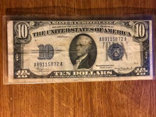 1934 A $10 Silver Certificate Error
