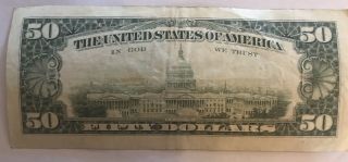 1993 Misprinted & Miscut Fifty Dollar Bill.  Federal Reserve Note.  York 2