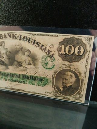 1860s $100 Citizens Bank Louisiana Orleans Gem Unc 3